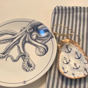 Nautical Themed Ceramic Plates Set